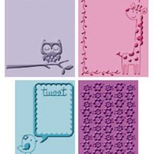 Cuttlebug 4-pc Embossing folders - CREATE A CRITTER